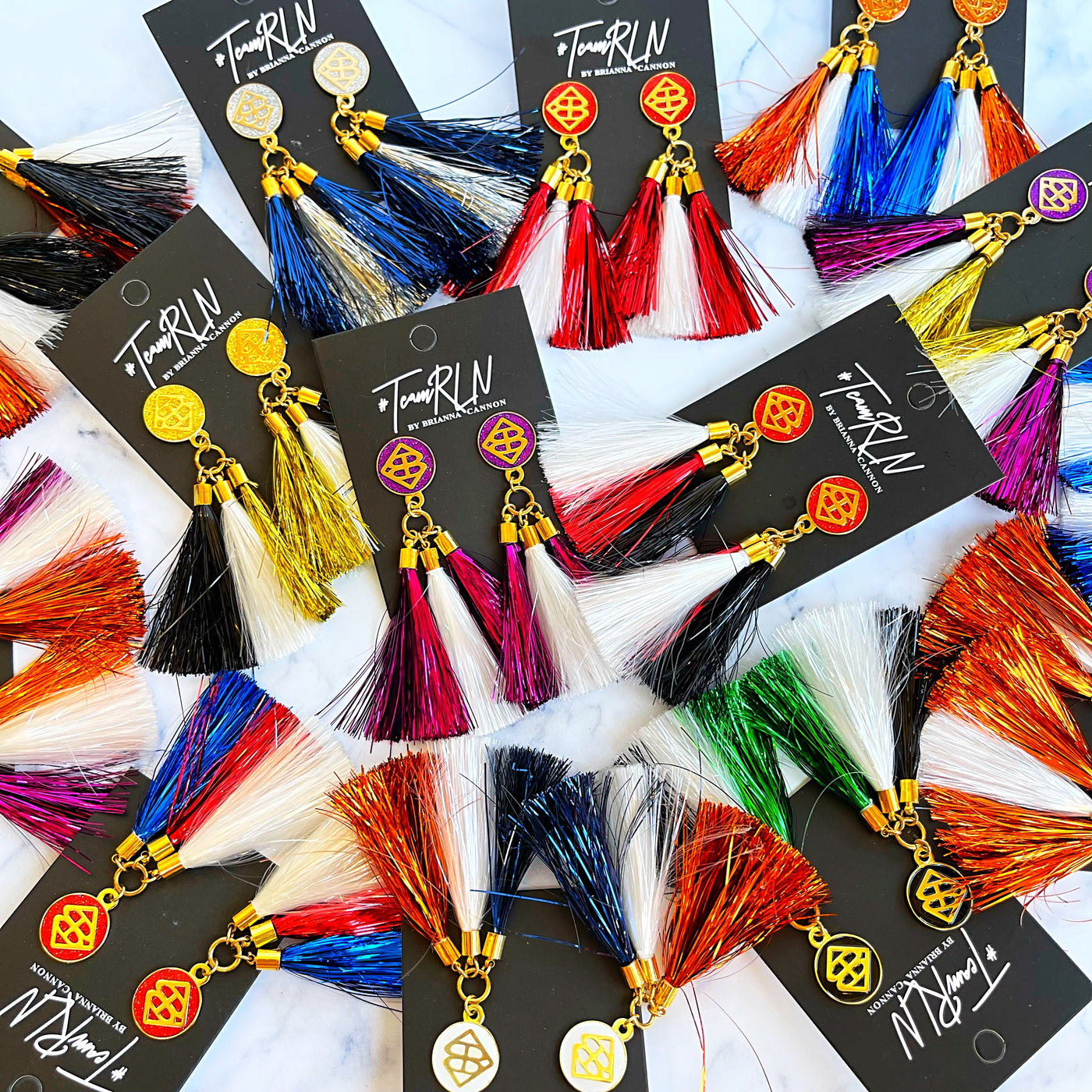 Gameday Earrings - Metallic Jumbo Tassels